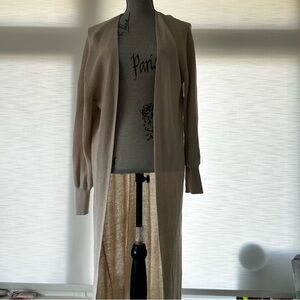 Free People NWOT Beach Long Cream Knit Cardigan XS-M